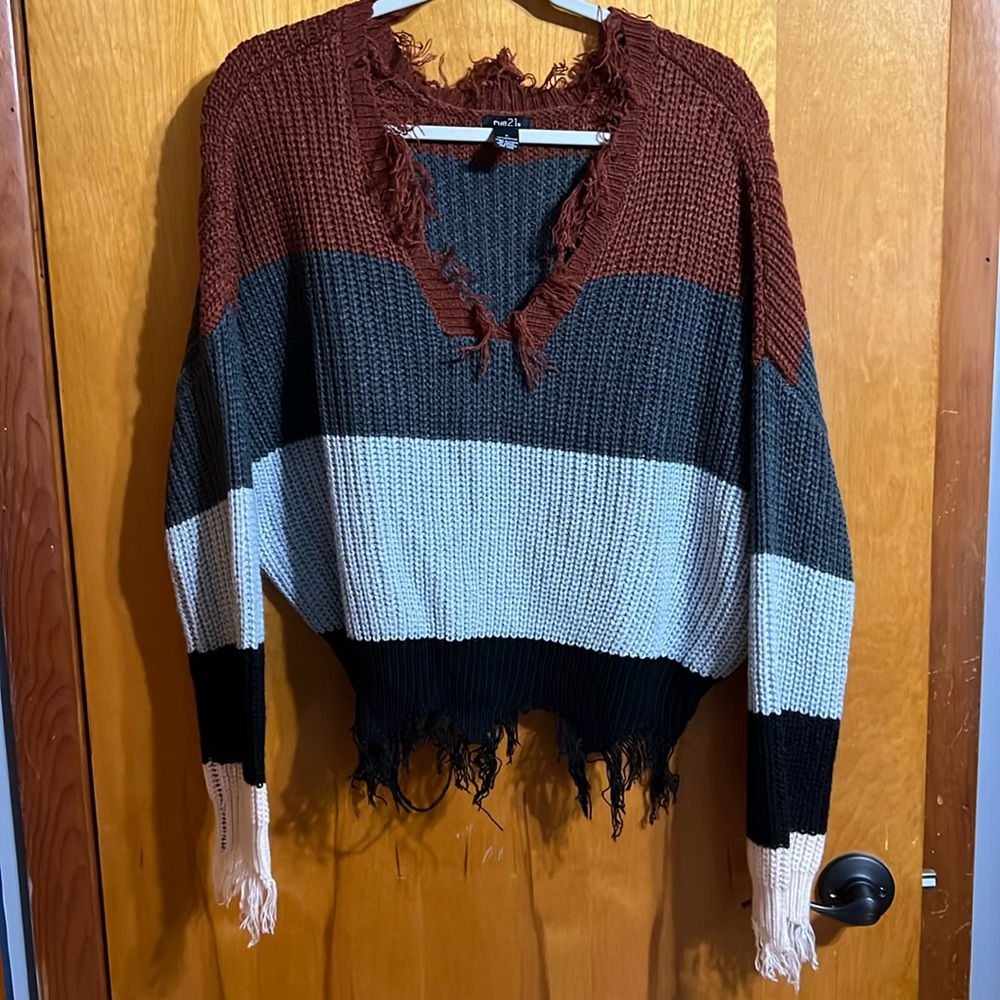 Distressed sweater